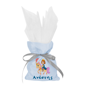 Προσωποποιημένη μπομπονιέρα βάπτισης για αγόρι.