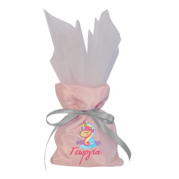 Προσωποποιημένη μπομπονιέρα βάπτισης για κορίτσι.