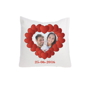 Λευκό προσωποποιημένο μαξιλάρι