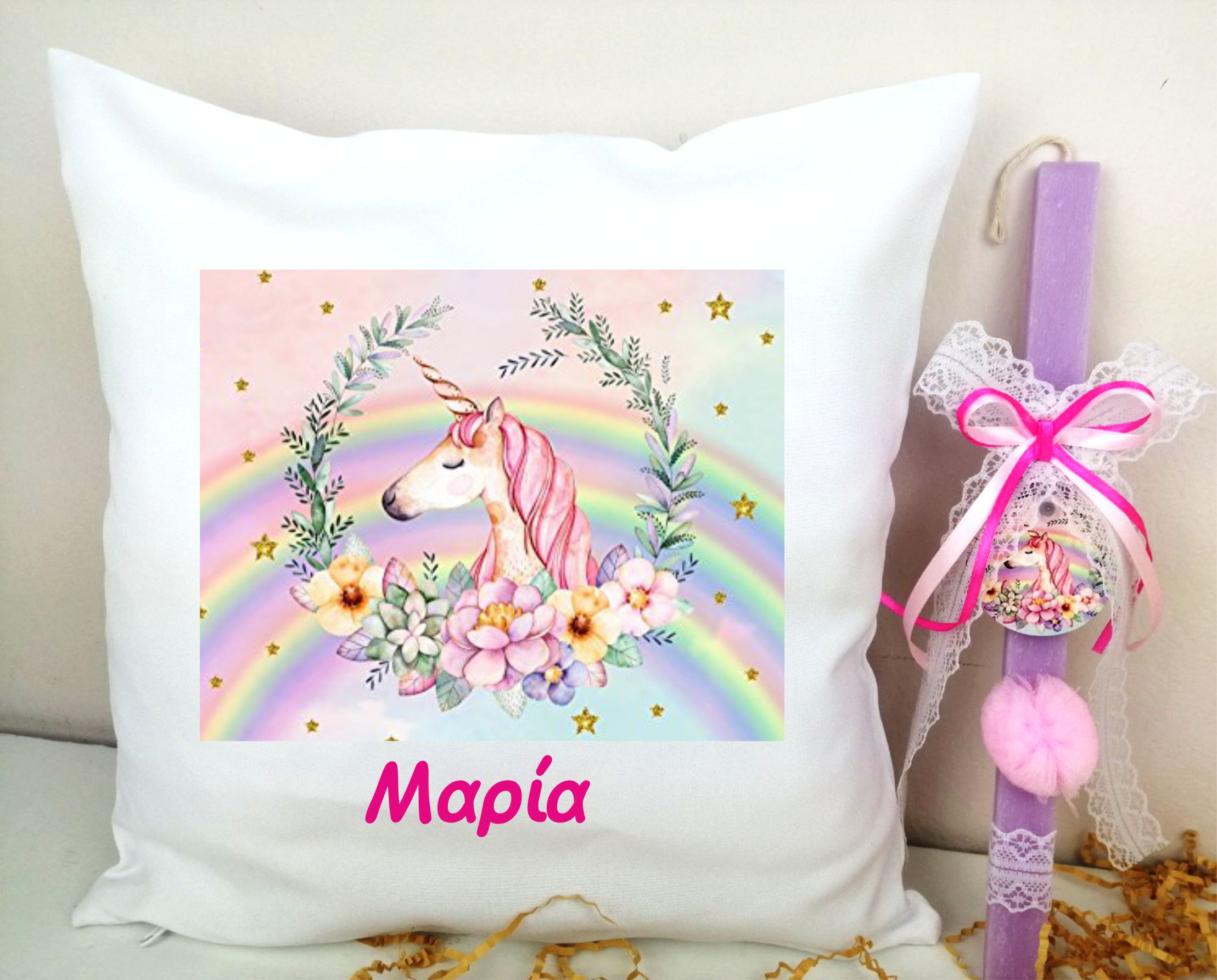 πασχαλινή λαμπάδα μονόκερος