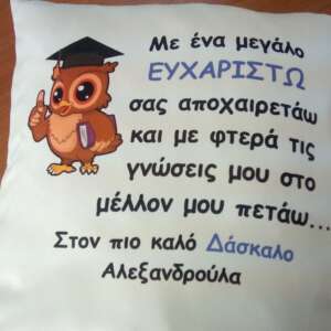 Αναμνηστικό μαξιλάρι για τον Δάσκαλο!