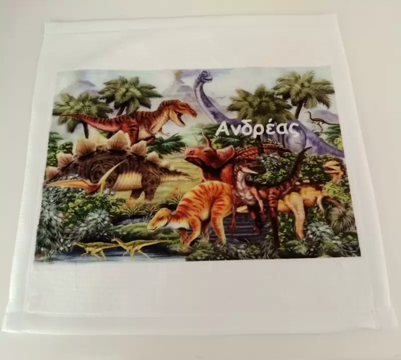 Πετσετούλα για το νηπιαγωγείο με όνομα!Πετσετούλα δεινόσαυροι με όνομα!